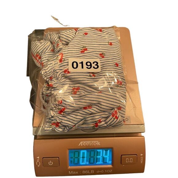 Carter’s Baby One piece W/ Blue Stripes and Red Flowers Size 18 Months - Picture 4 of 6